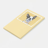 Boston Terrier Painting - Cute Original Dog Art Post-it® Notes (Schuin)