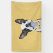 Boston Terrier Painting - Cute Original Dog Art Spandoek (Verticaal)