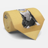 Boston Terrier Painting - Cute Original Dog Art Stropdas (Opgerold)