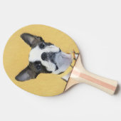Boston Terrier Painting - Cute Original Dog Art Tafeltennisbatje (Zijkant)