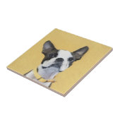 Boston Terrier Painting - Cute Original Dog Art Tegeltje (Zijkant)