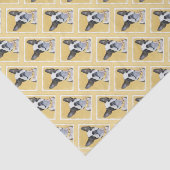 Boston Terrier Painting - Cute Original Dog Art Tissuepapier (Detail)