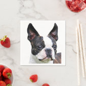 "Boston Terrier" papieren servetten (Insitu)
