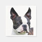 "Boston Terrier" papieren servetten (Voorkant)