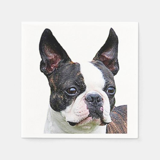 "Boston Terrier" papieren servetten (Voorkant)