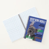 Boston Terrier Parody Magazine Hoesje Notitieboek (Binnen)
