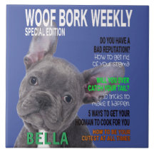 Boston Terrier Parody Magazine Hoesje