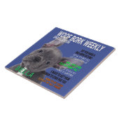 Boston Terrier Parody Magazine Hoesje Tegeltje (Zijkant)