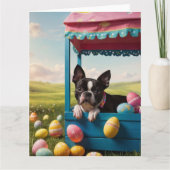 Boston Terrier Pasen Kaart (Voorkant)