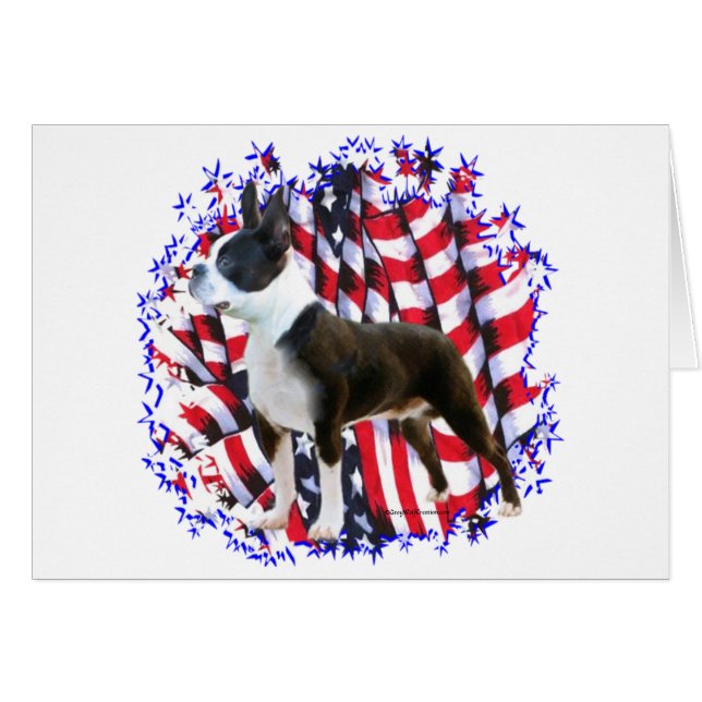 Boston Terrier Patriot (Voorkant Horizontaal)