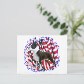 Boston Terrier Patriot Briefkaart (Staand voorkant)