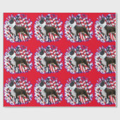 Boston Terrier Patriot Cadeaupapier (Vlak)