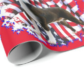 Boston Terrier Patriot Cadeaupapier (Rol Hoek)