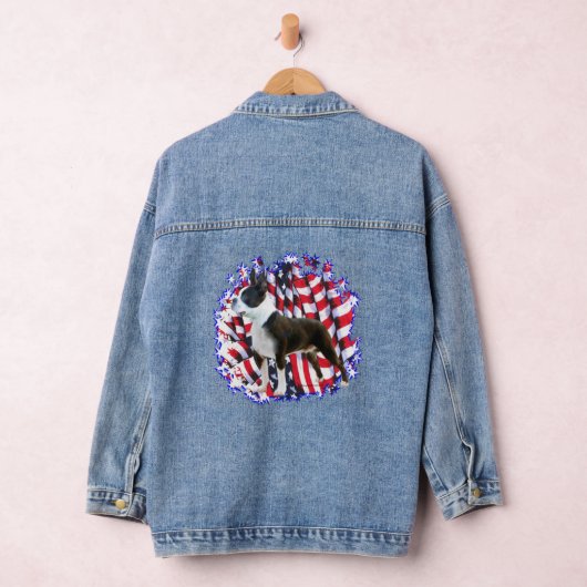 Boston Terrier Patriot Denim Jacket (Hangar)