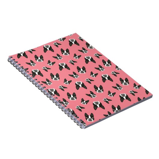 Boston Terrier Pattern-notebook - Watermelon Notitieboek (Rechterzijde)