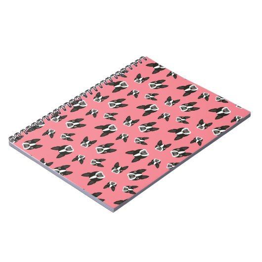 Boston Terrier Pattern-notebook - Watermelon Notitieboek (Linkerzijde)