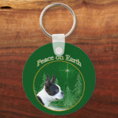 Boston Terrier Peace Sleutelhanger (Achterkant)