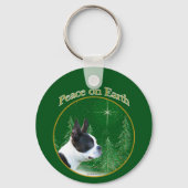 Boston Terrier Peace Sleutelhanger (Achterkant)