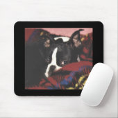 Boston Terrier:  Peek-a-Boo Muismat (Met muis)