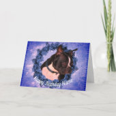 Boston Terrier Personalized Birthday Kaart (Voorkant)