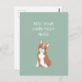 Boston Terrier Personalized Dog Name Briefkaart (Voorkant / Achterkant)