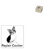 Boston Terrier Personalized Stamp Rubberstempel (Gestempeld)