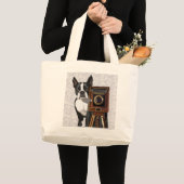 Boston Terrier Photographer 2 Grote Tote Bag (Voorkant (product))