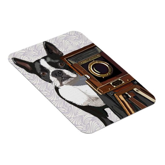 Boston Terrier Photographer 2 Magneet (Rechterzijde)