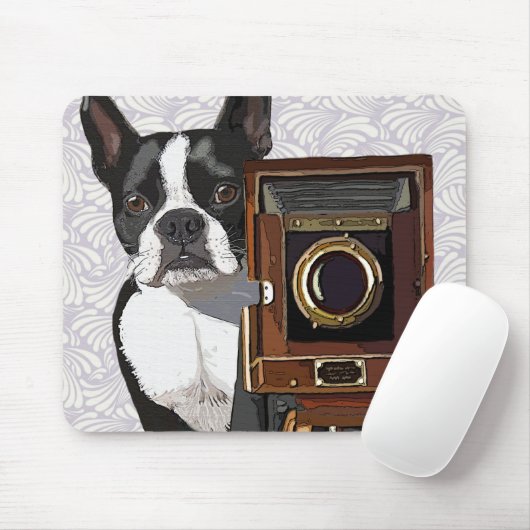Boston Terrier Photographer 2 Muismat (Met muis)