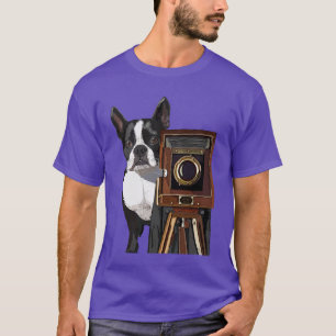 Boston Terrier Photographer 2 T-shirt
