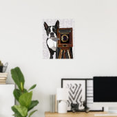 Boston Terrier Photographer Poster (Thuiskantoor)
