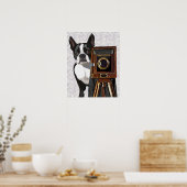 Boston Terrier Photographer Poster (Keuken)