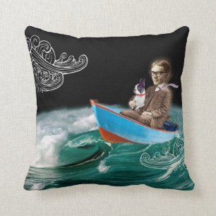 Boston Terrier Pillow, ik kan de wereld onder ogen Kussen