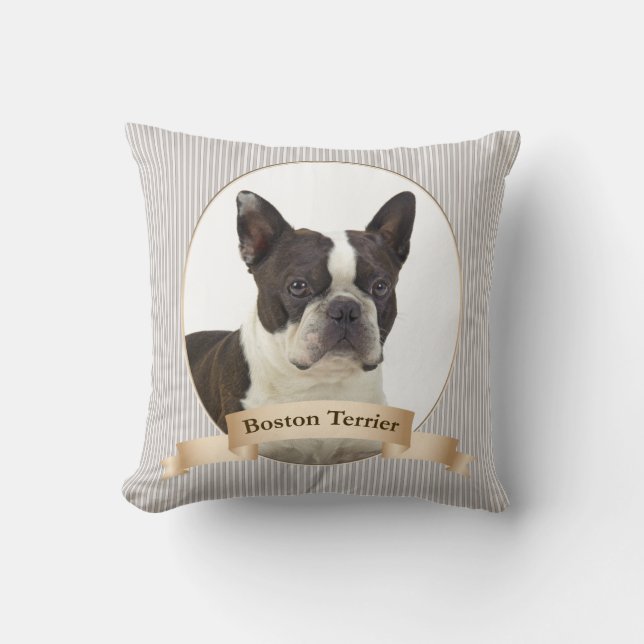 Boston Terrier Pillow Kussen (Voorkant)