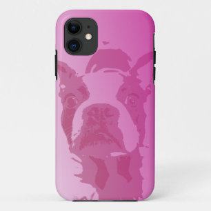 Boston Terrier Pink iPhone 5 Case-Mate iPhone Case