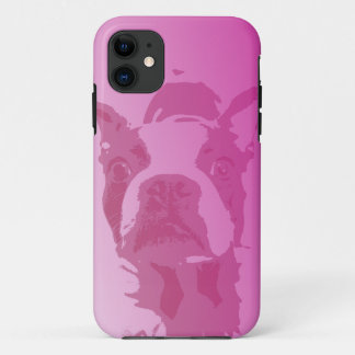 Boston Terrier Pink iPhone 5 Case-Mate iPhone Case