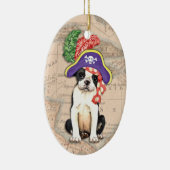 Boston Terrier Pirate Keramisch Ornament (Rechts)