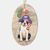 Boston Terrier Pirate Keramisch Ornament (Links)