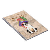 Boston Terrier Pirate Notitieboek (Rechterzijde)