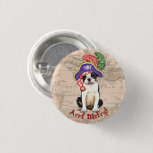 Boston Terrier Pirate Ronde Button 3,2 Cm (Voorkant /achterkant)