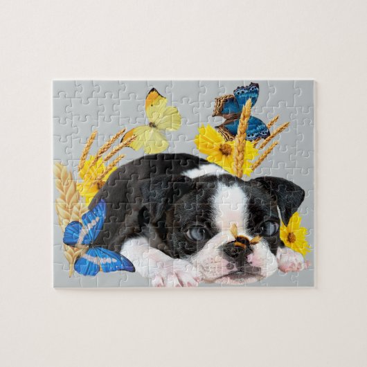 Boston Terrier Play Day Legpuzzel (Horizontaal)
