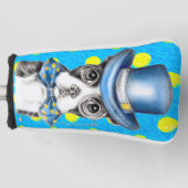 Boston Terrier Polka Dot Golfheadcover (Voorkant)