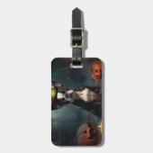 Boston Terrier pompoenen Halloween eng Bagagelabel (Voorkant verticaal)