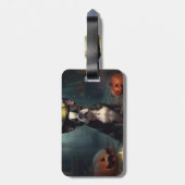 Boston Terrier pompoenen Halloween eng Bagagelabel (Achterkant verticaal)