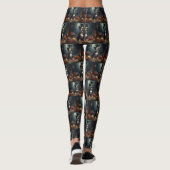 Boston Terrier pompoenen Halloween eng Leggings (Achterkant)