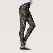 Boston Terrier pompoenen Halloween eng Leggings (Rechts)
