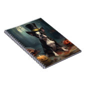 Boston Terrier pompoenen Halloween eng Notitieboek (Rechterzijde)