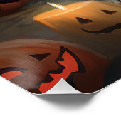 Boston Terrier pompoenen Halloween eng Perfect Poster (Hoek)