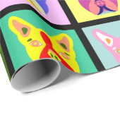 Boston Terrier Pop Art Cadeaupapier (Rol Hoek)