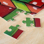 Boston Terrier Pop Art Christmas Packages Hat Legpuzzel (Zijkant)